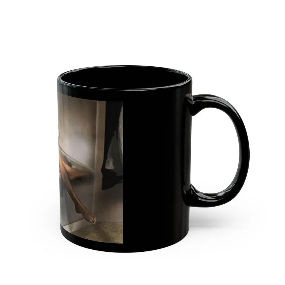 Joan Collins #578 (Vintage Female Icon) Black Coffee Mug - Go Mug Yourself