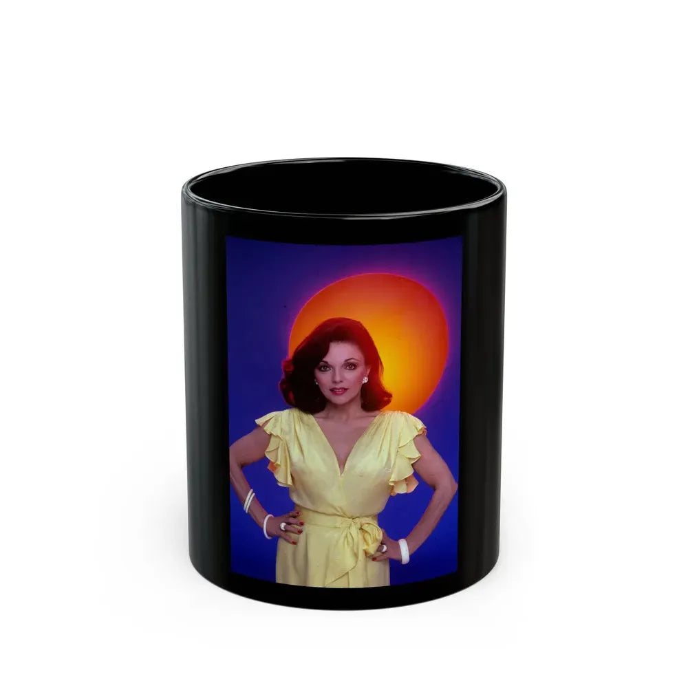Joan Collins #588 (Vintage Female Icon) Black Coffee Mug 11oz - Go Mug Yourself