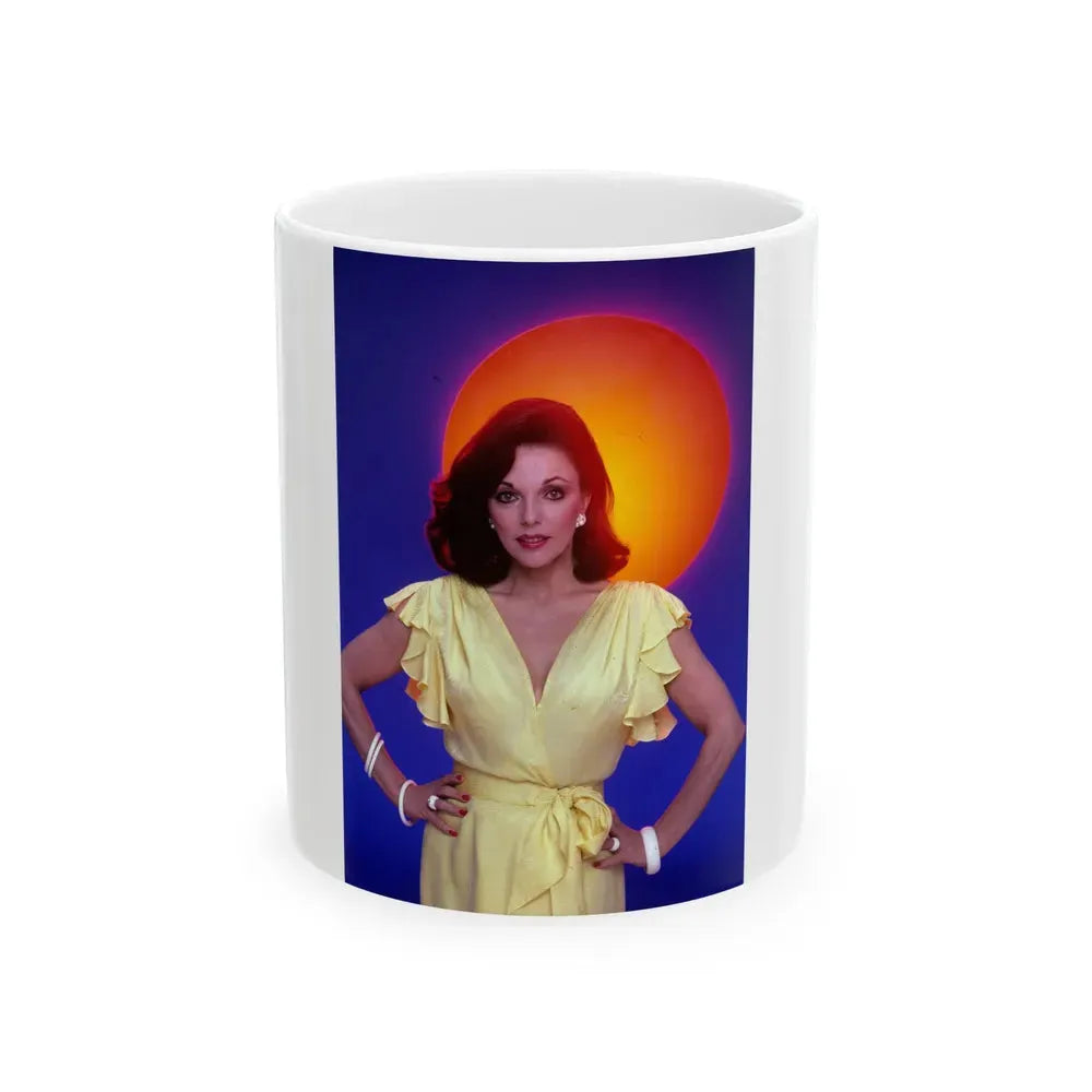 Joan Collins #588 (Vintage Female Icon) White Coffee Mug 11oz - Go Mug Yourself