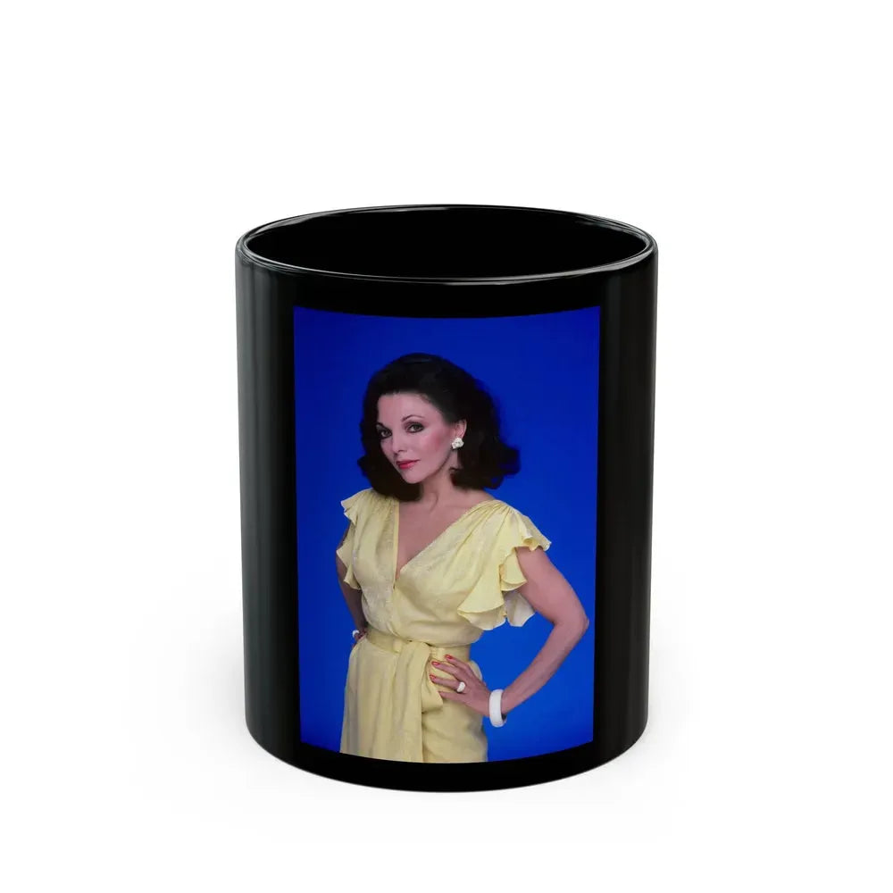 Joan Collins #589 (Vintage Female Icon) Black Coffee Mug 11oz - Go Mug Yourself