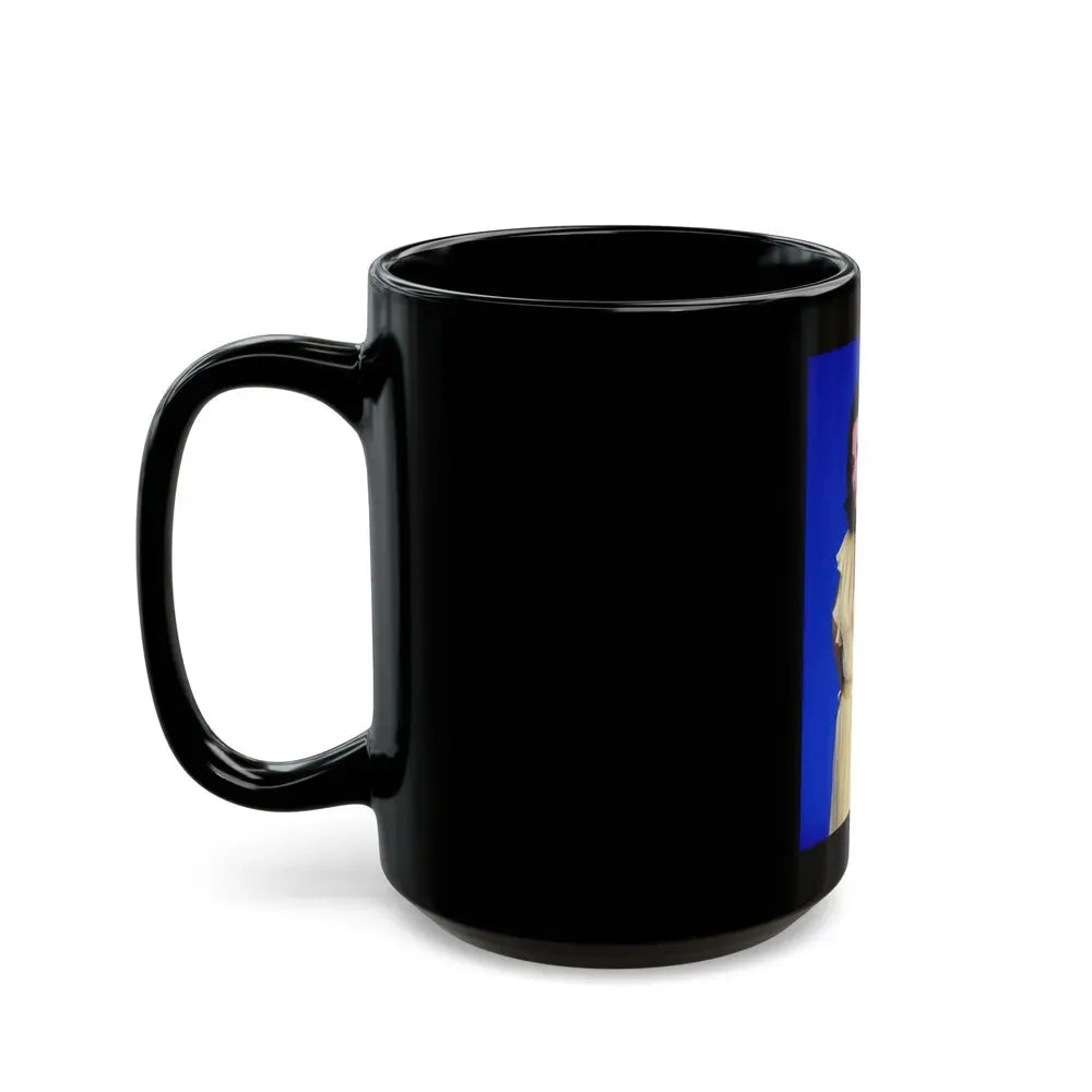 Joan Collins #589 (Vintage Female Icon) Black Coffee Mug - Go Mug Yourself