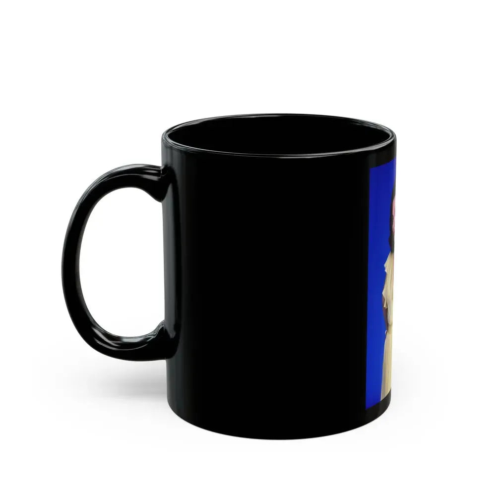 Joan Collins #589 (Vintage Female Icon) Black Coffee Mug - Go Mug Yourself
