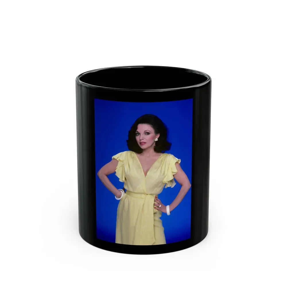 Joan Collins #590 (Vintage Female Icon) Black Coffee Mug 11oz - Go Mug Yourself