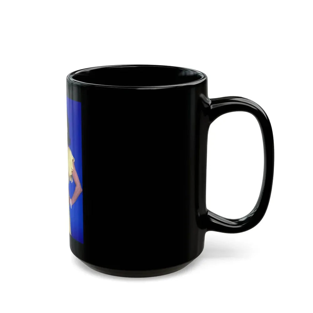 Joan Collins #590 (Vintage Female Icon) Black Coffee Mug - Go Mug Yourself
