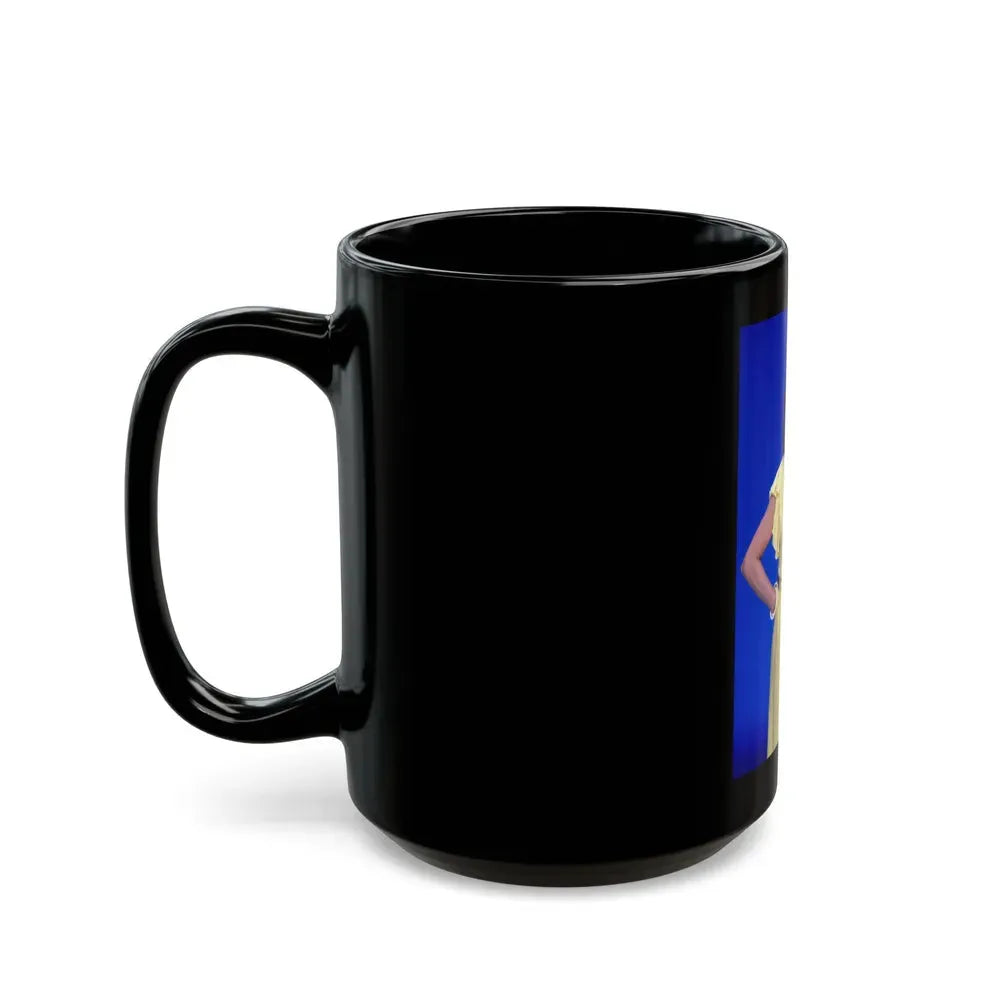 Joan Collins #590 (Vintage Female Icon) Black Coffee Mug - Go Mug Yourself
