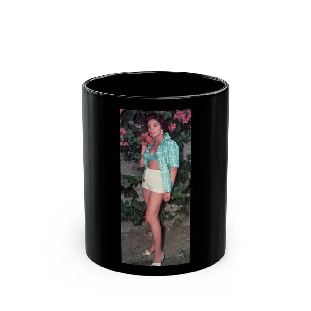 Joan Collins #591 (Vintage Female Icon) Black Coffee Mug 11oz - Go Mug Yourself
