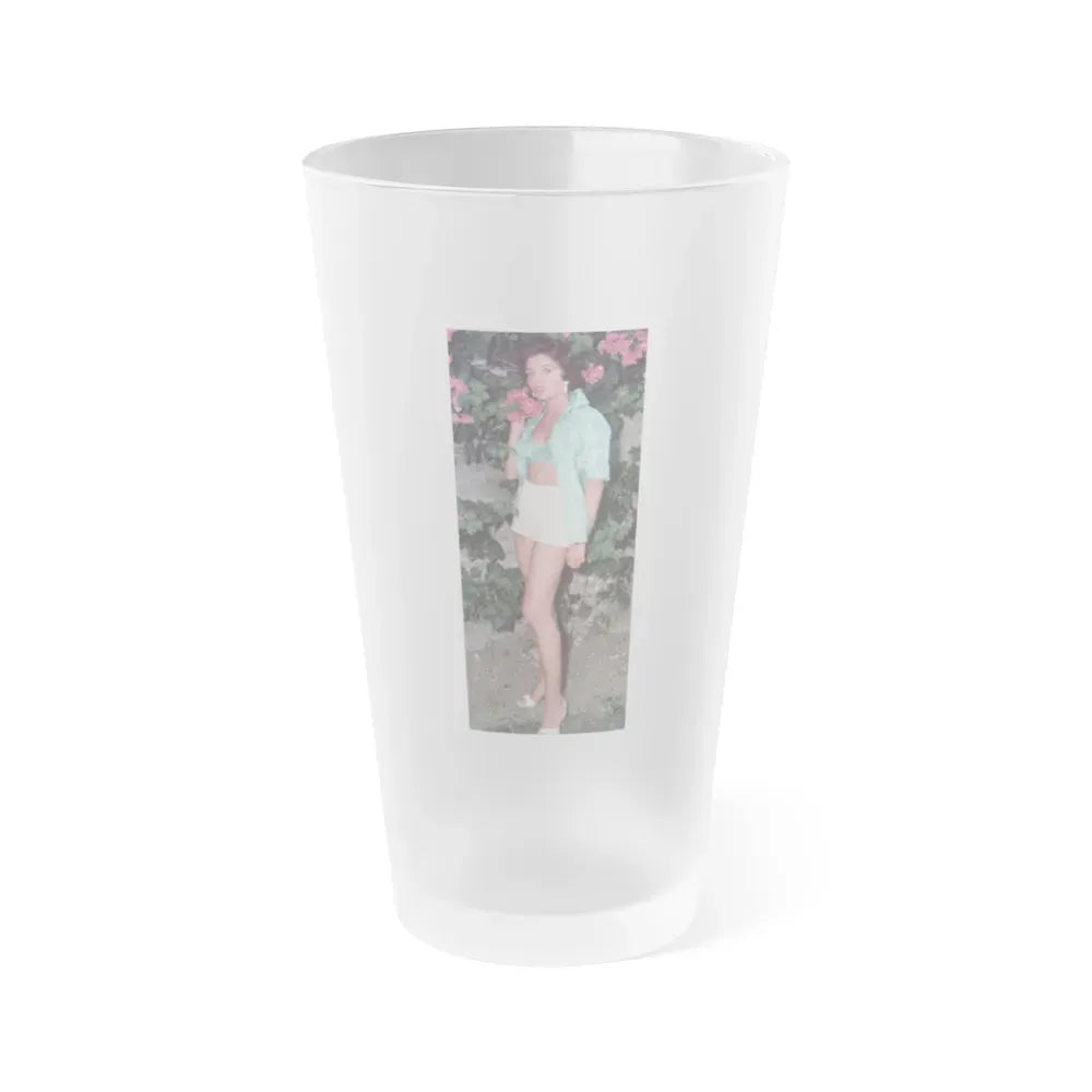Joan Collins #591 (Vintage Female Icon) Frosted Pint Glass 16oz 16oz Frosted - Go Mug Yourself