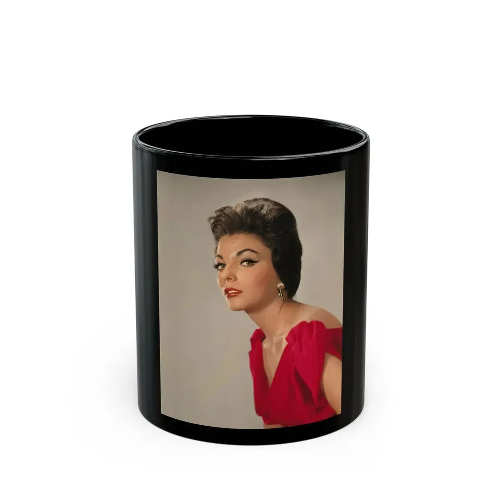 Joan Collins #592 (Vintage Female Icon) Black Coffee Mug 11oz - Go Mug Yourself