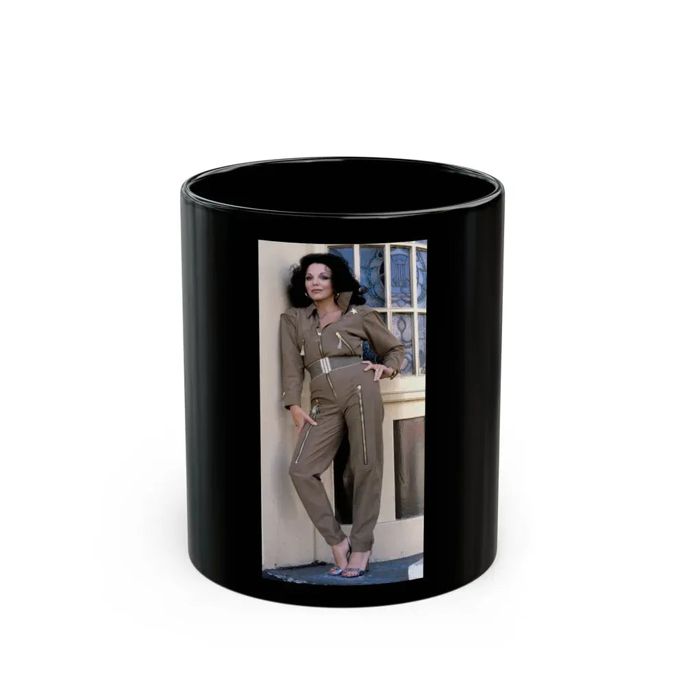 Joan Collins #593 (Vintage Female Icon) Black Coffee Mug 11oz - Go Mug Yourself