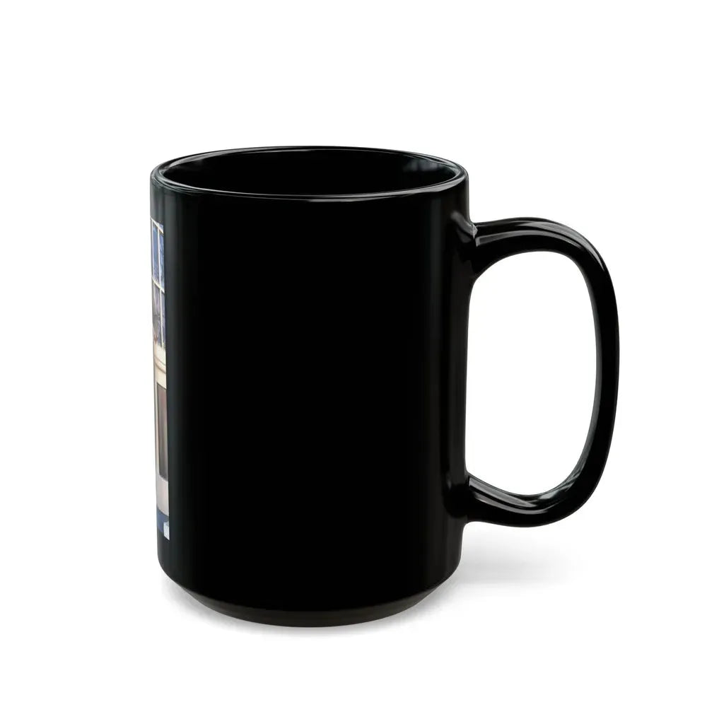 Joan Collins #593 (Vintage Female Icon) Black Coffee Mug - Go Mug Yourself