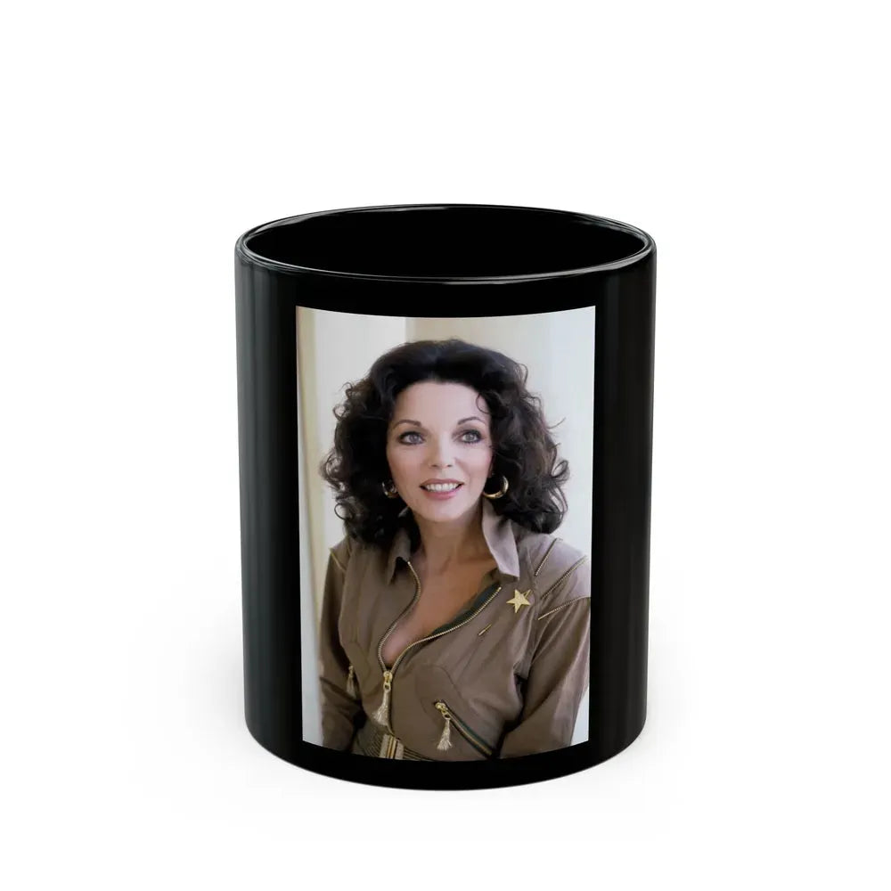 Joan Collins #594 (Vintage Female Icon) Black Coffee Mug 11oz - Go Mug Yourself