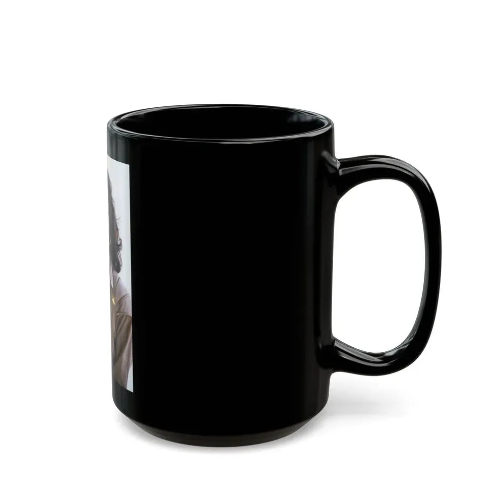 Joan Collins #594 (Vintage Female Icon) Black Coffee Mug - Go Mug Yourself