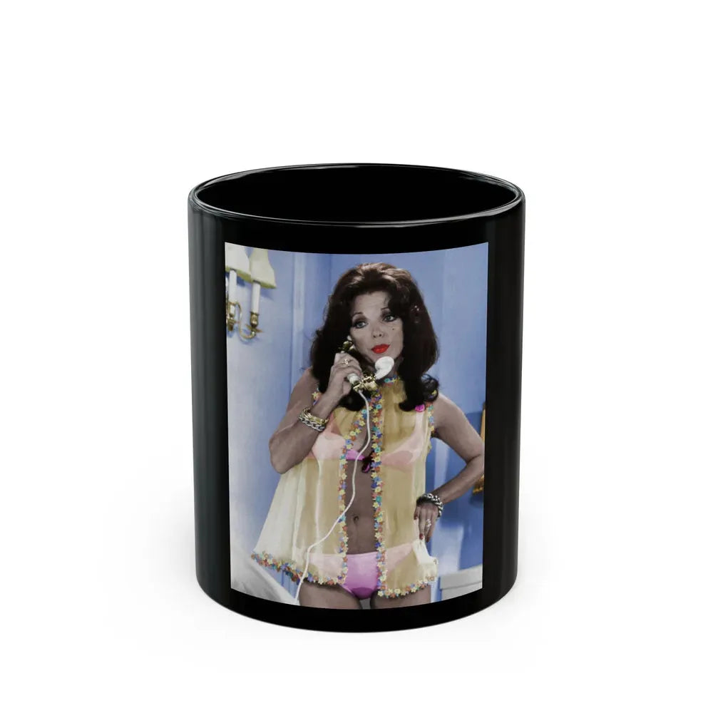 Joan Collins #597 (Vintage Female Icon) Black Coffee Mug 11oz - Go Mug Yourself