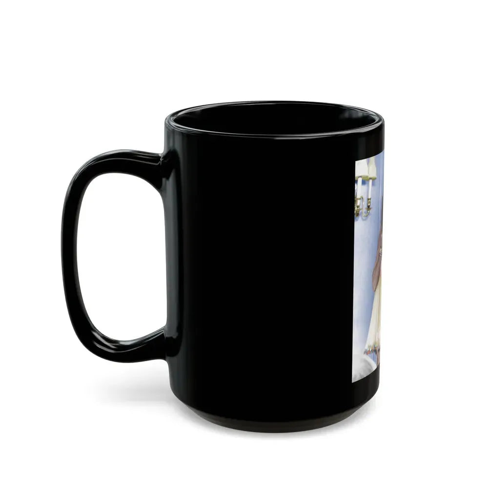 Joan Collins #597 (Vintage Female Icon) Black Coffee Mug - Go Mug Yourself