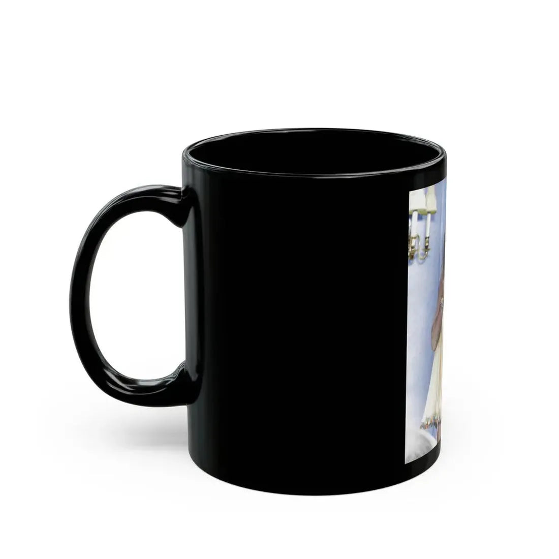 Joan Collins #597 (Vintage Female Icon) Black Coffee Mug - Go Mug Yourself