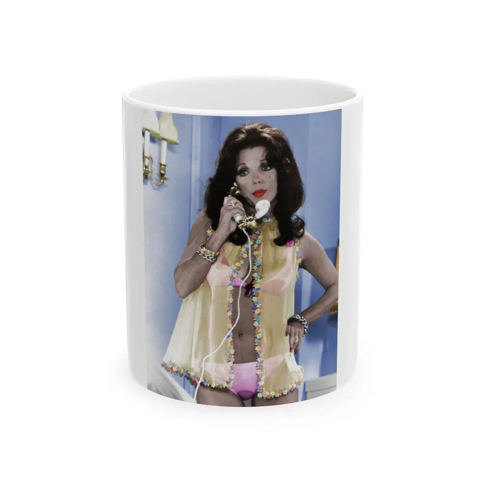 Joan Collins #597 (Vintage Female Icon) White Coffee Mug 11oz - Go Mug Yourself