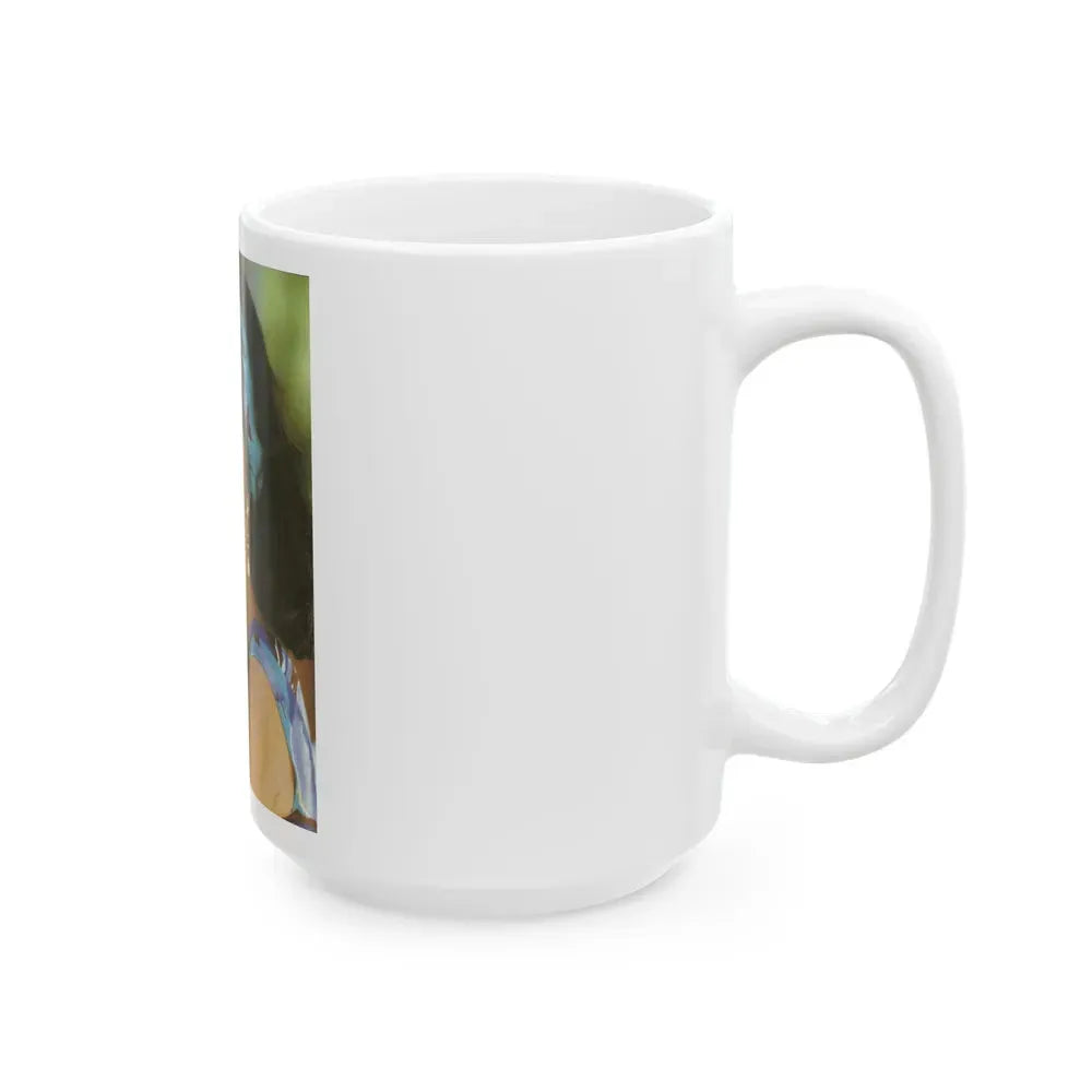 Joan Collins #617 (Vintage Female Icon) White Coffee Mug - Go Mug Yourself