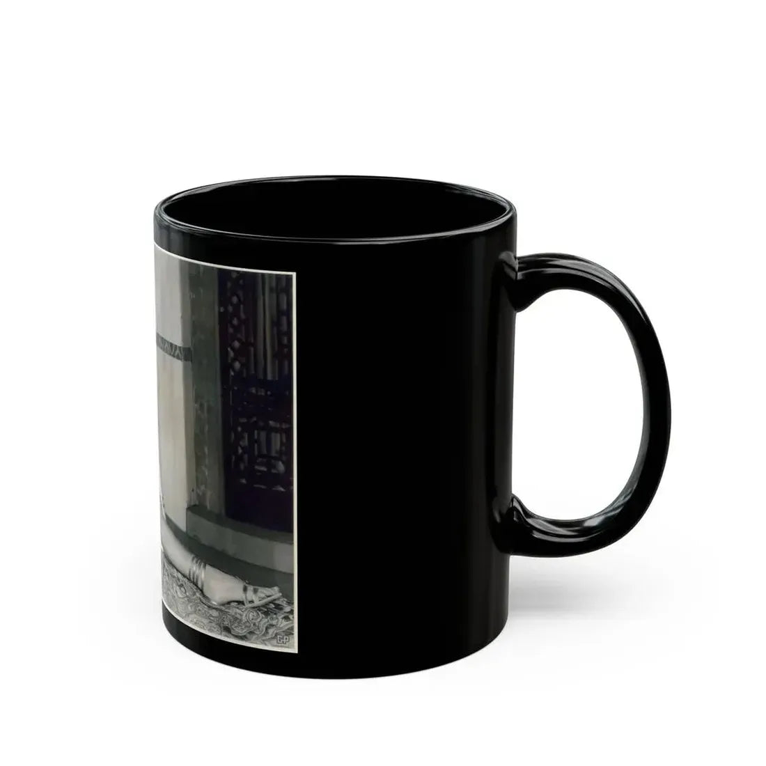 Joan Collins #620 (Vintage Female Icon) Black Coffee Mug - Go Mug Yourself