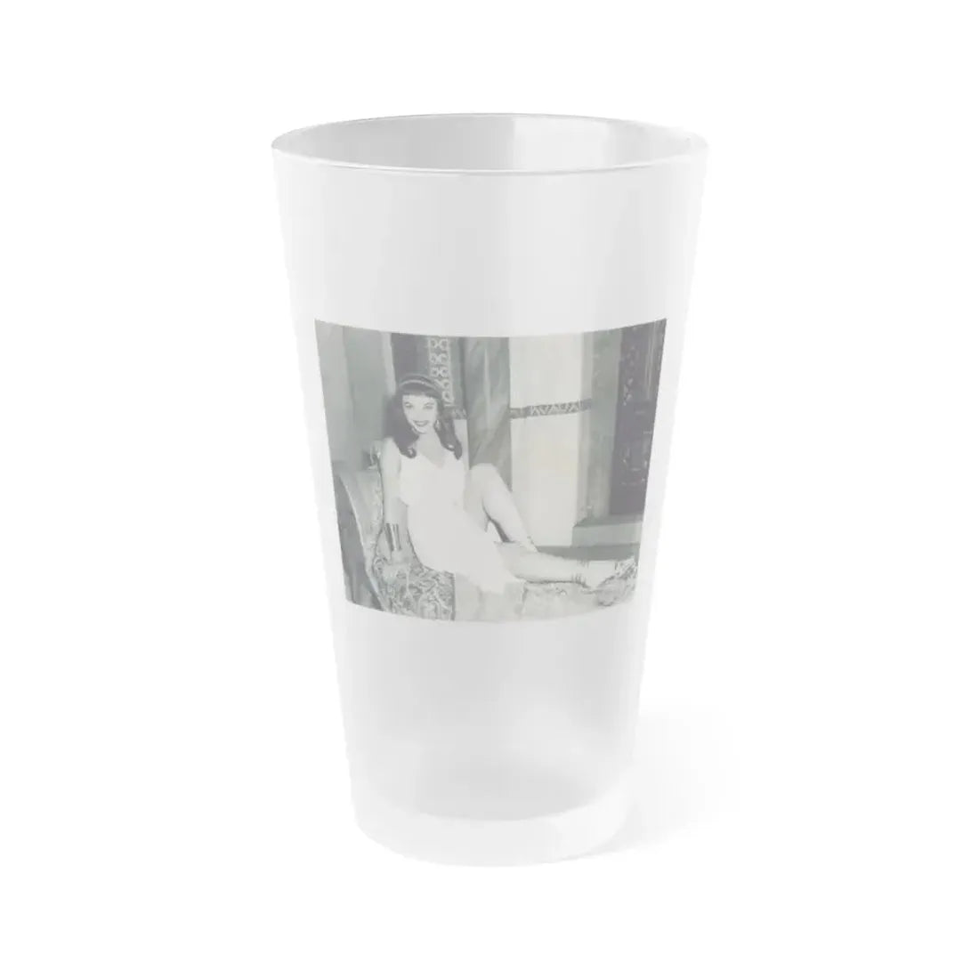 Joan Collins #620 (Vintage Female Icon) Frosted Pint Glass 16oz 16oz Frosted - Go Mug Yourself
