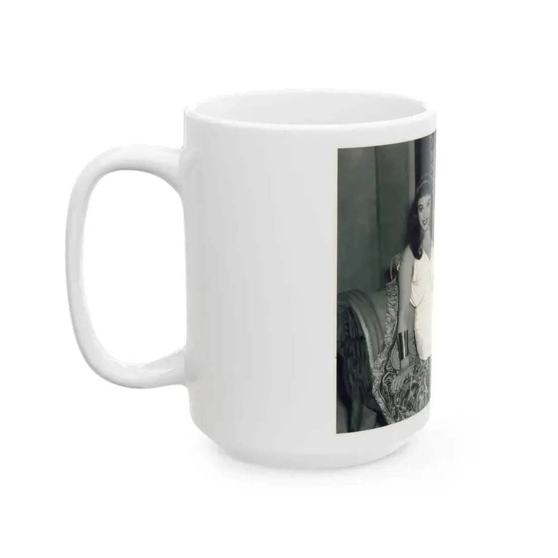 Joan Collins #620 (Vintage Female Icon) White Coffee Mug - Go Mug Yourself