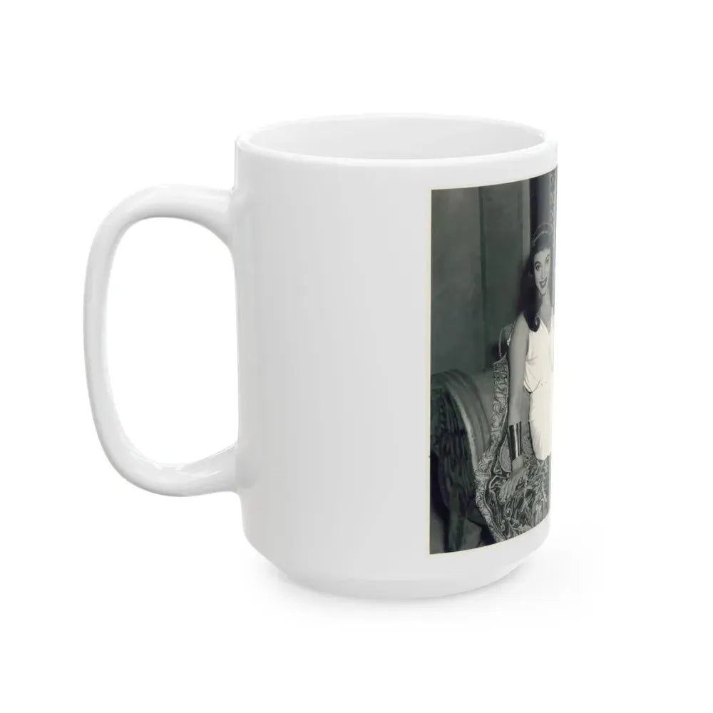 Joan Collins #620 (Vintage Female Icon) White Coffee Mug - Go Mug Yourself