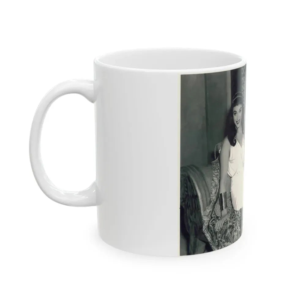 Joan Collins #620 (Vintage Female Icon) White Coffee Mug - Go Mug Yourself
