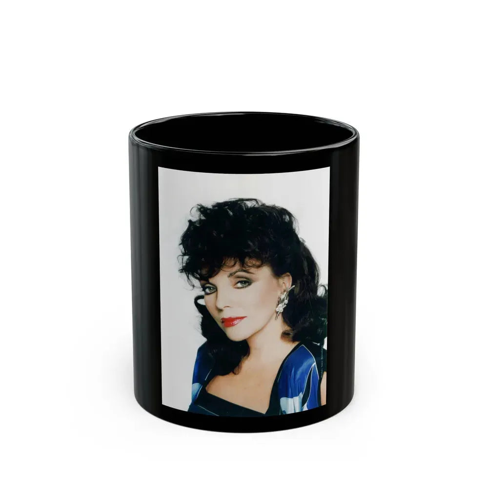 Joan Collins #622 (Vintage Female Icon) Black Coffee Mug 11oz - Go Mug Yourself