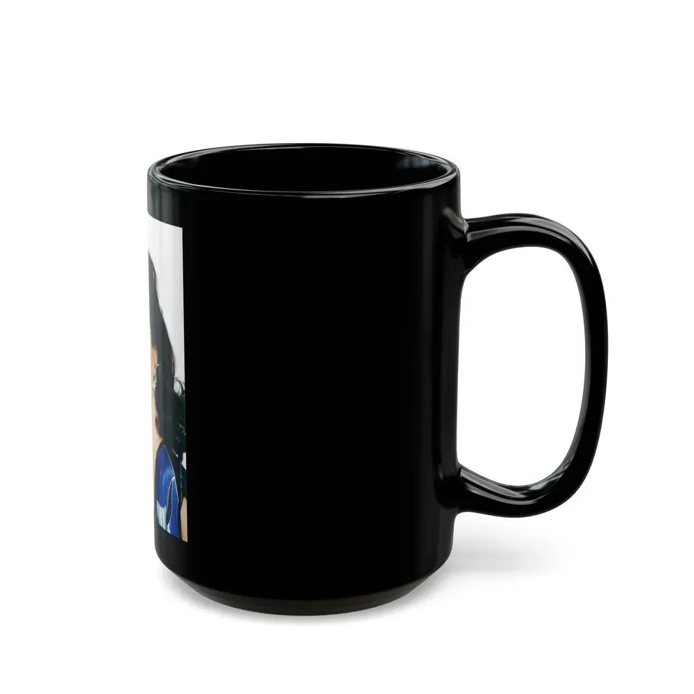 Joan Collins #622 (Vintage Female Icon) Black Coffee Mug - Go Mug Yourself