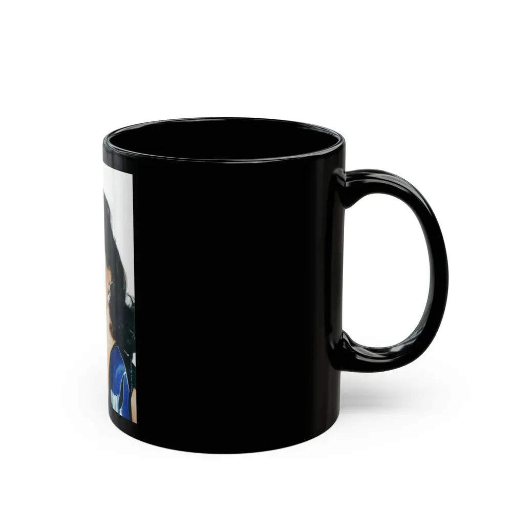 Joan Collins #622 (Vintage Female Icon) Black Coffee Mug - Go Mug Yourself