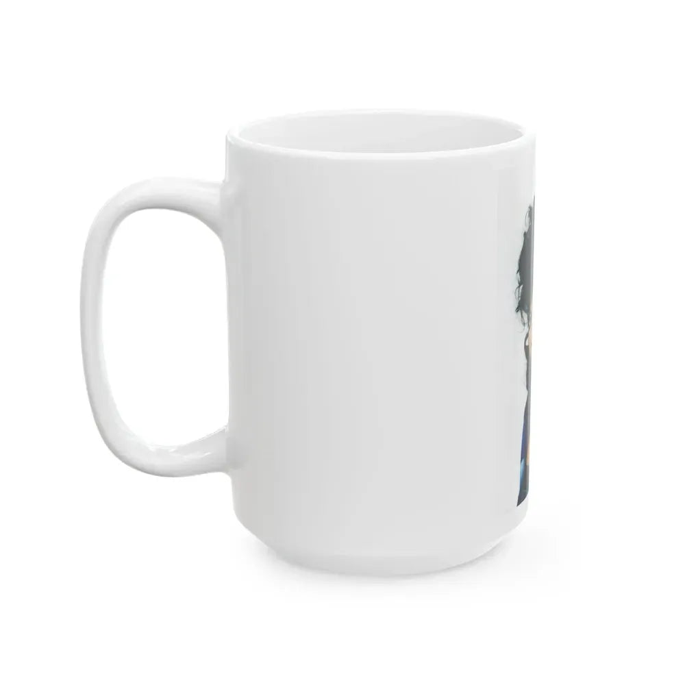 Joan Collins #622 (Vintage Female Icon) White Coffee Mug - Go Mug Yourself