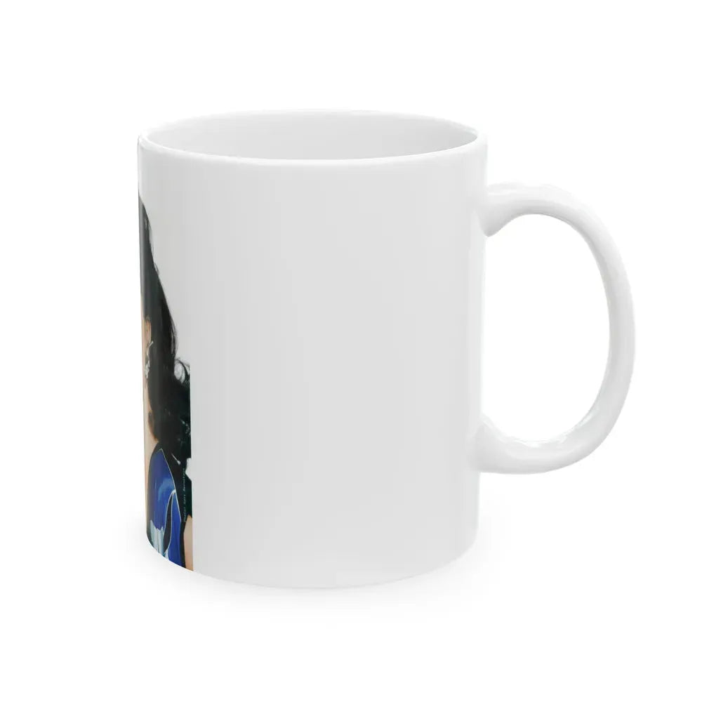 Joan Collins #622 (Vintage Female Icon) White Coffee Mug - Go Mug Yourself