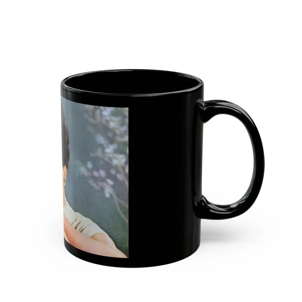 Joan Collins #623 (Vintage Female Icon) Black Coffee Mug - Go Mug Yourself