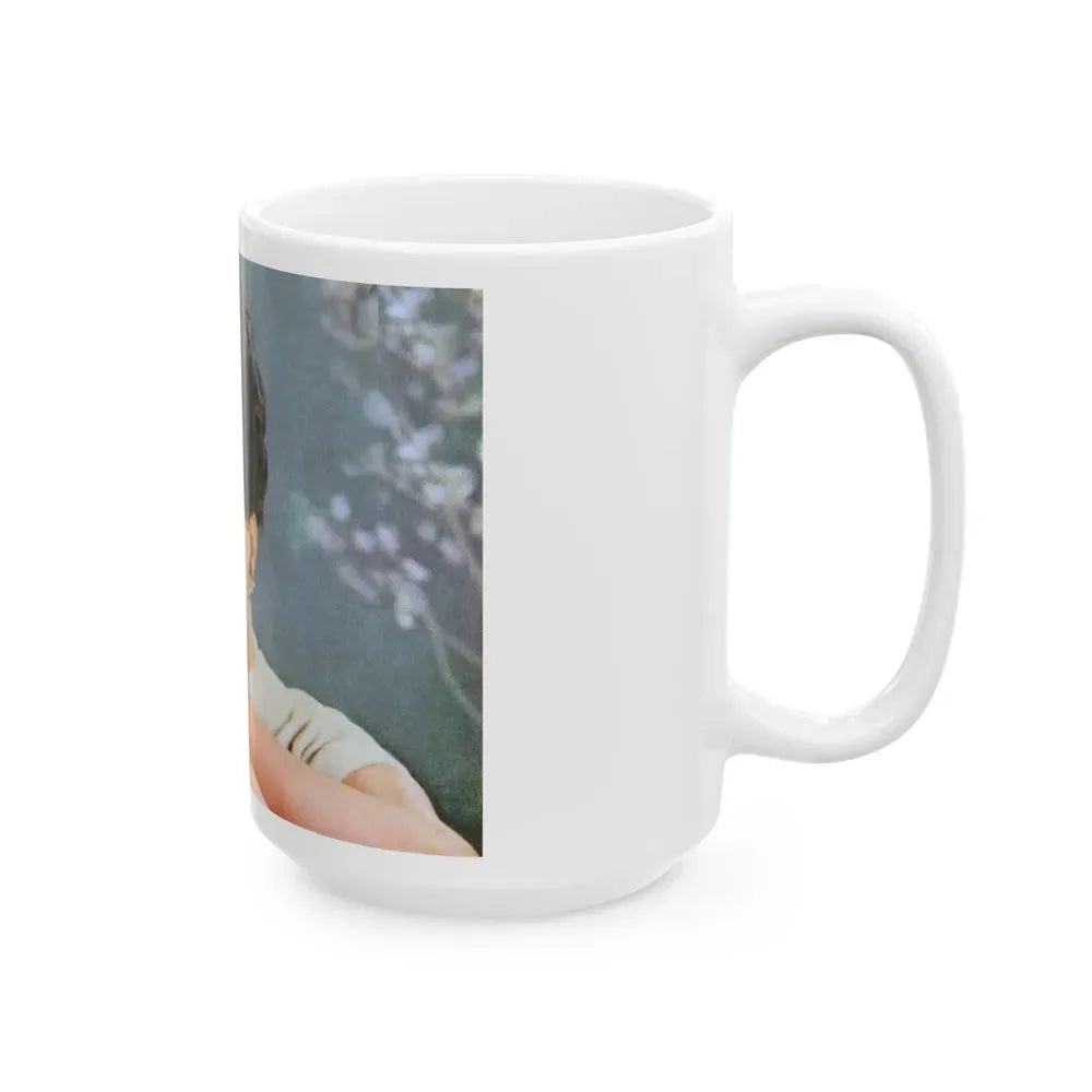 Joan Collins #623 (Vintage Female Icon) White Coffee Mug - Go Mug Yourself
