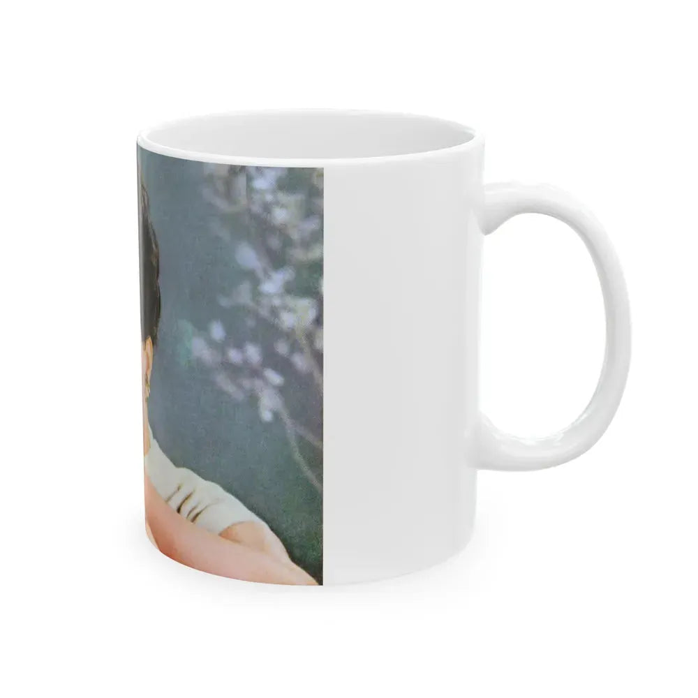 Joan Collins #623 (Vintage Female Icon) White Coffee Mug - Go Mug Yourself
