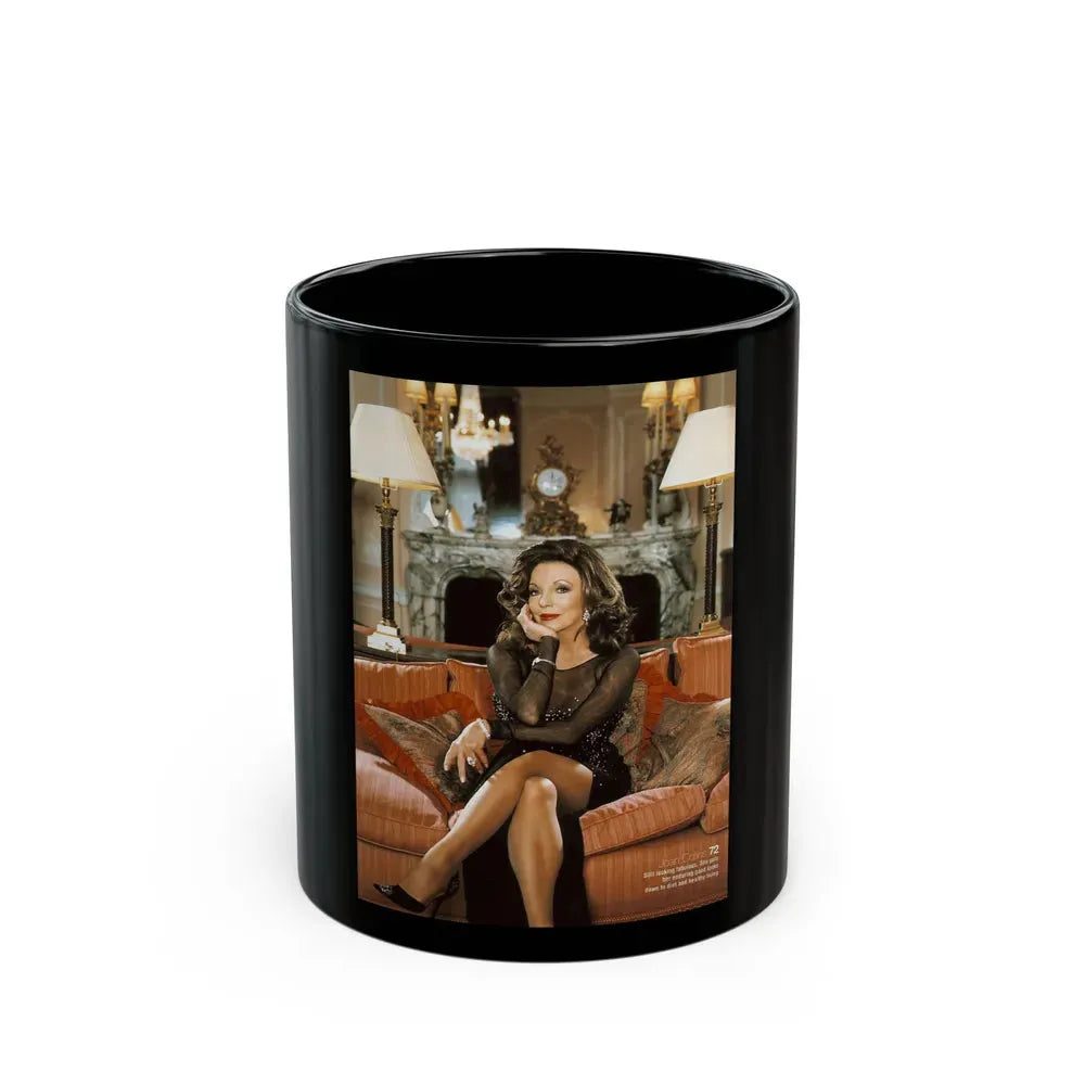 Joan Collins #625 (Vintage Female Icon) Black Coffee Mug 11oz - Go Mug Yourself