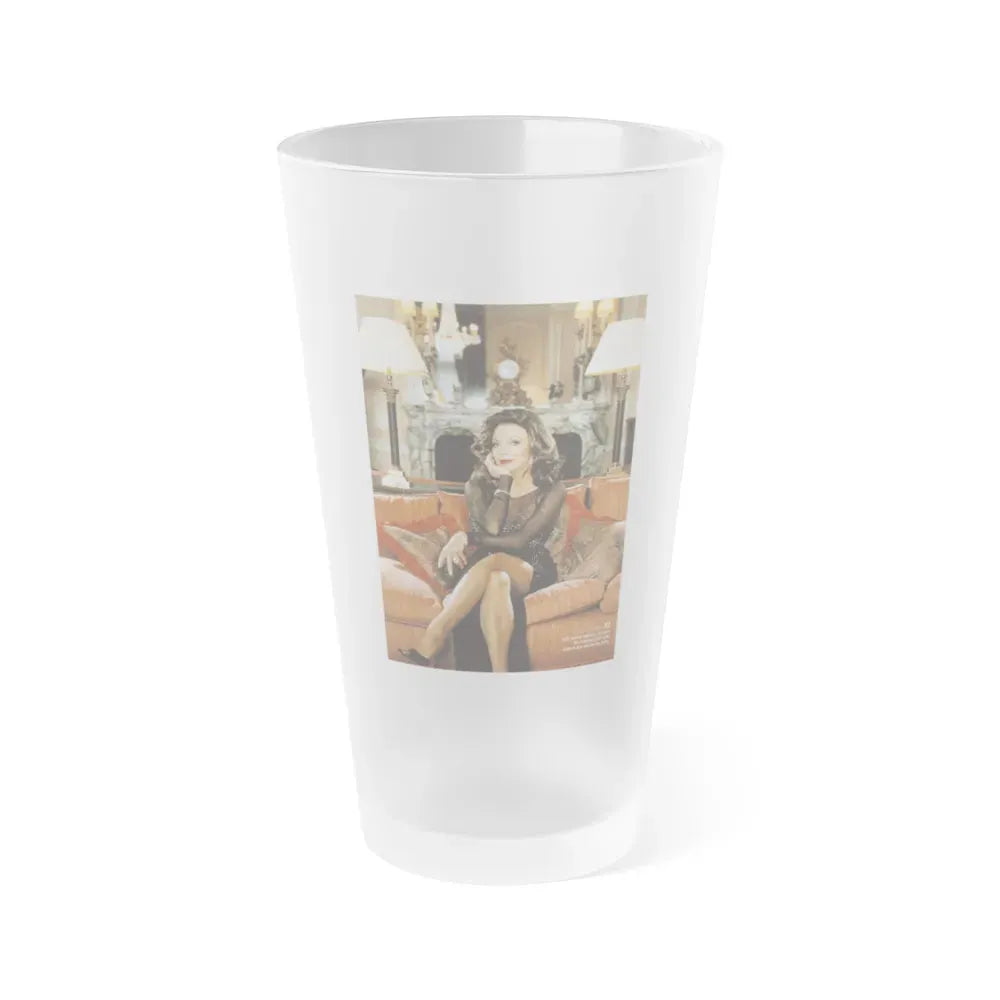 Joan Collins #625 (Vintage Female Icon) Frosted Pint Glass 16oz 16oz Frosted - Go Mug Yourself