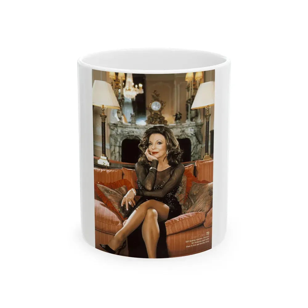 Joan Collins #625 (Vintage Female Icon) White Coffee Mug 11oz - Go Mug Yourself