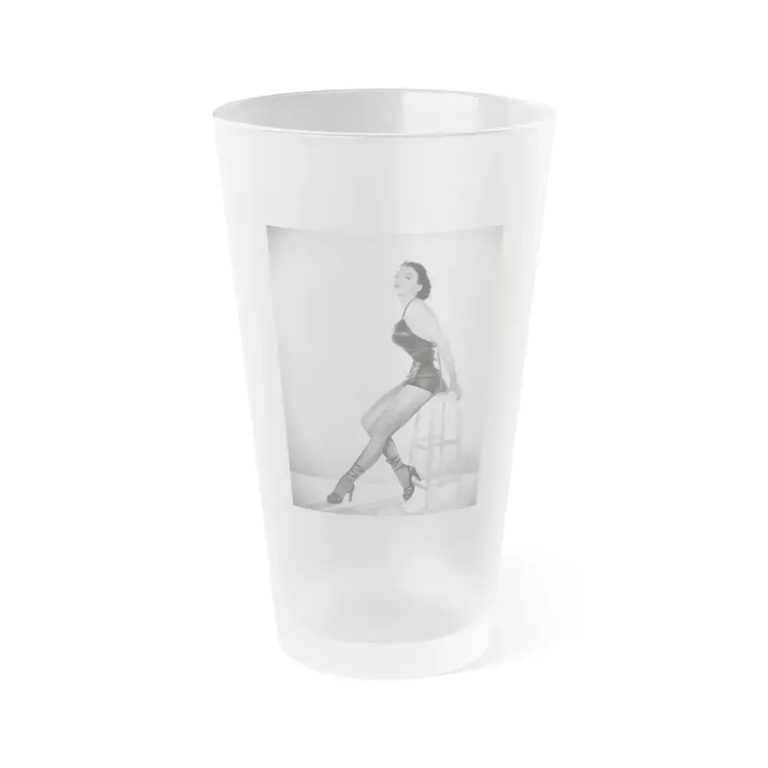 Joan Collins #629 (Vintage Female Icon) Frosted Pint Glass 16oz 16oz Frosted - Go Mug Yourself