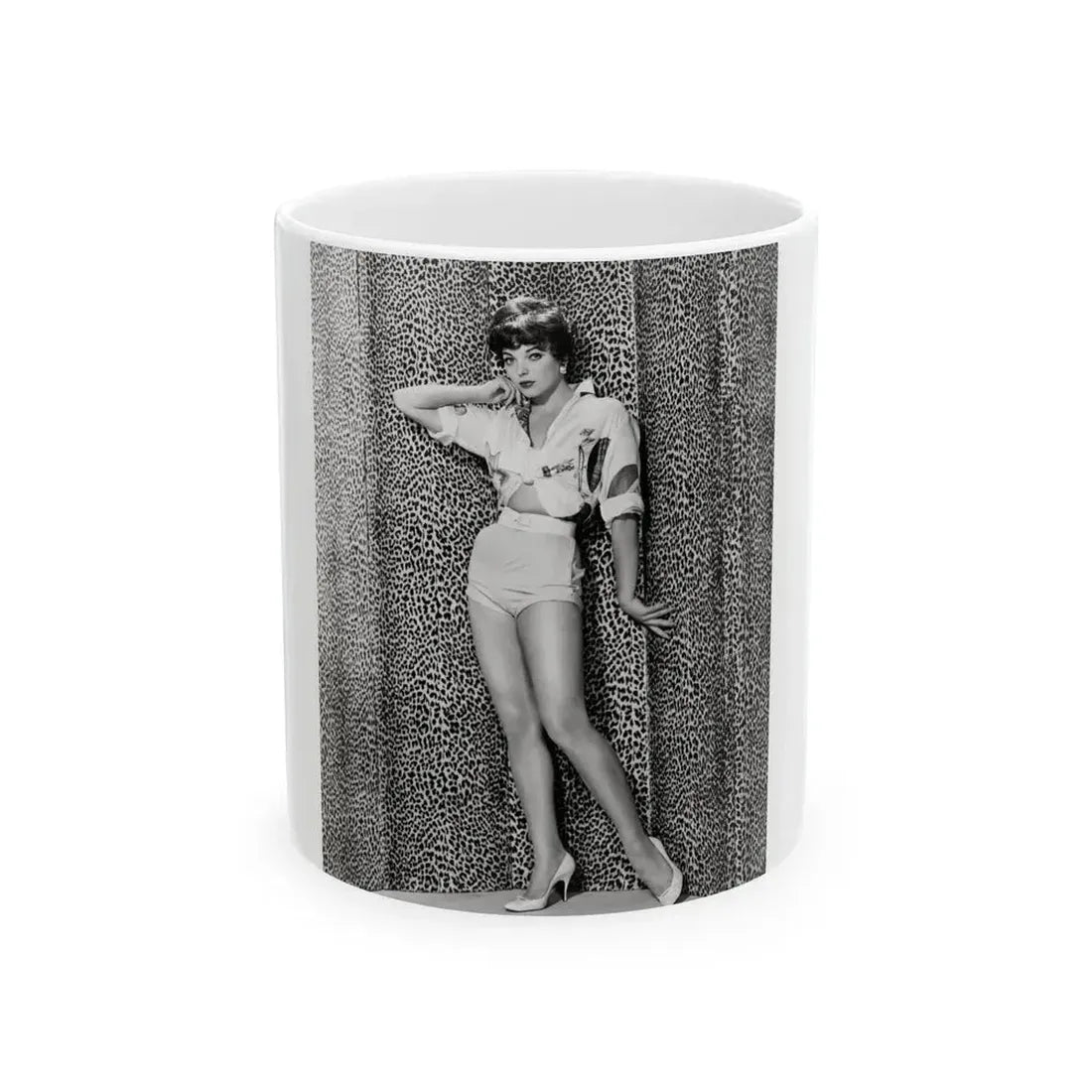 Joan Collins #630 (Vintage Female Icon) White Coffee Mug 11oz - Go Mug Yourself