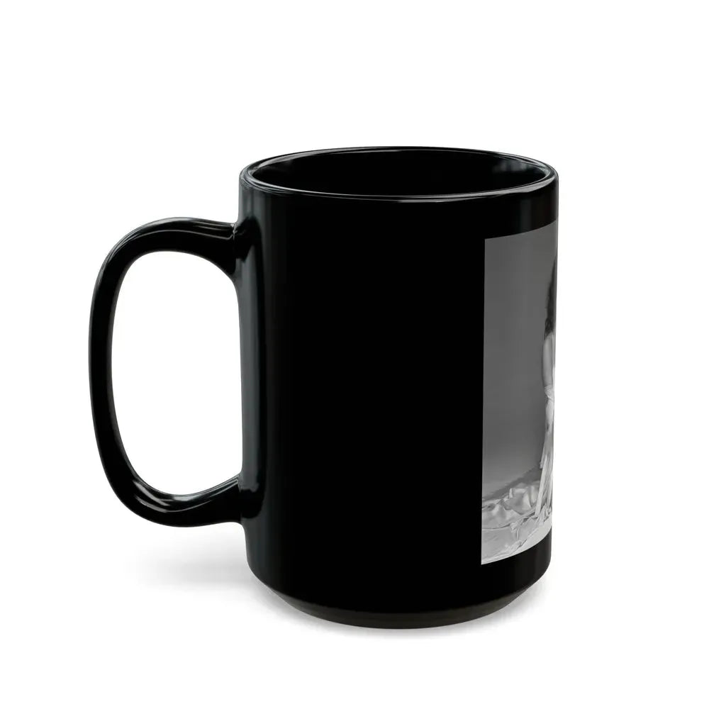 Joan Collins #633 (Vintage Female Icon) Black Coffee Mug - Go Mug Yourself