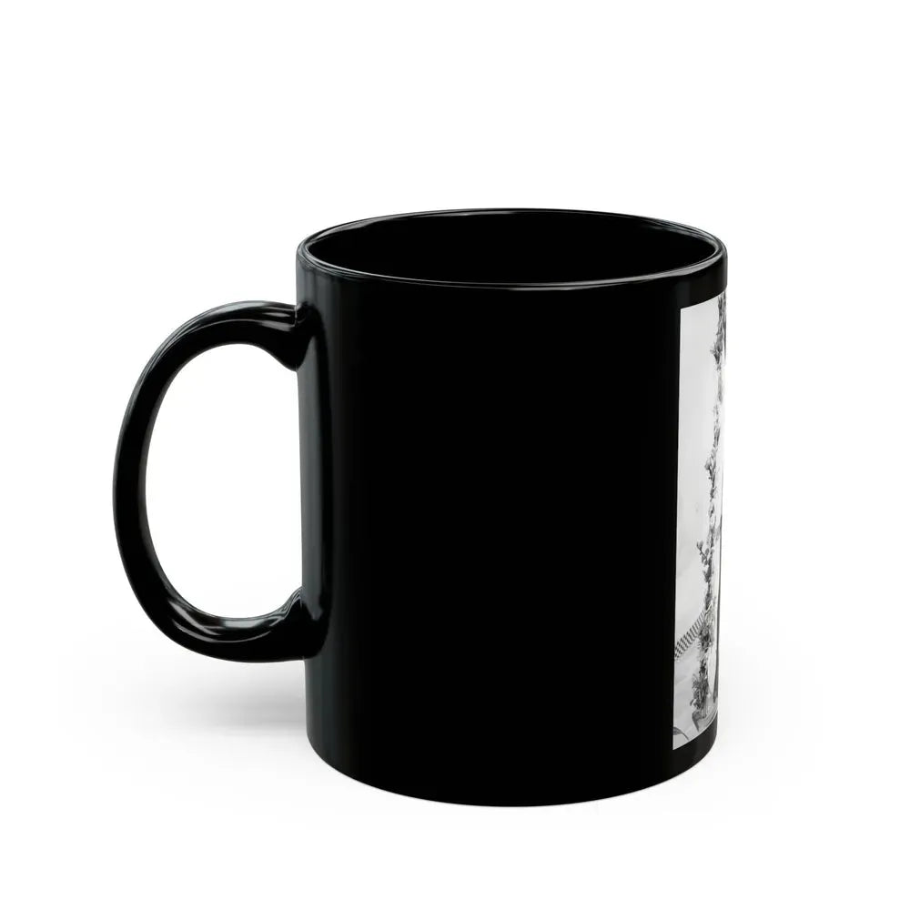 Joan Collins #635 - Topless (Vintage Female Icon) Black Coffee Mug - Go Mug Yourself