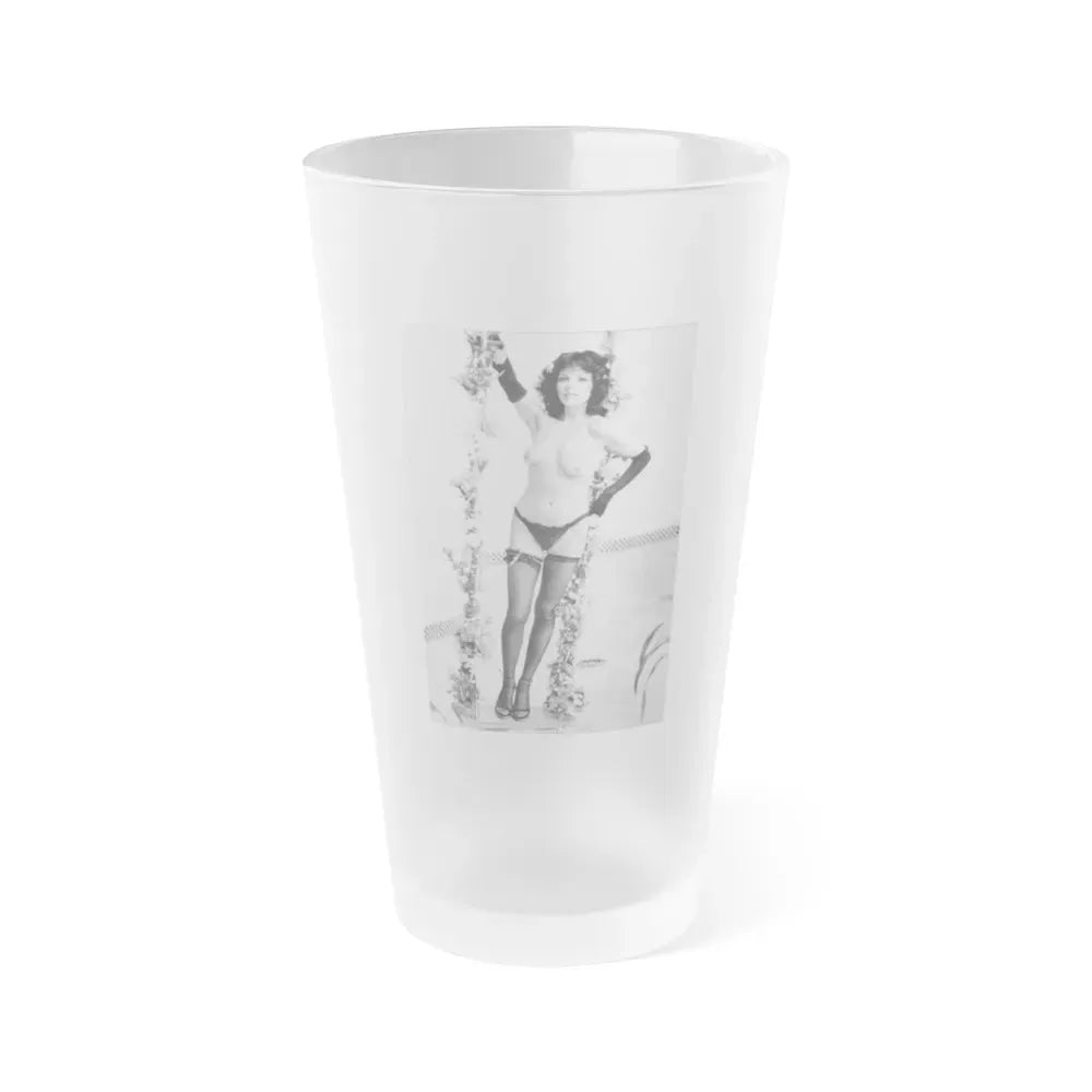 Joan Collins #635 - Topless (Vintage Female Icon) Frosted Pint Glass 16oz 16oz Frosted - Go Mug Yourself