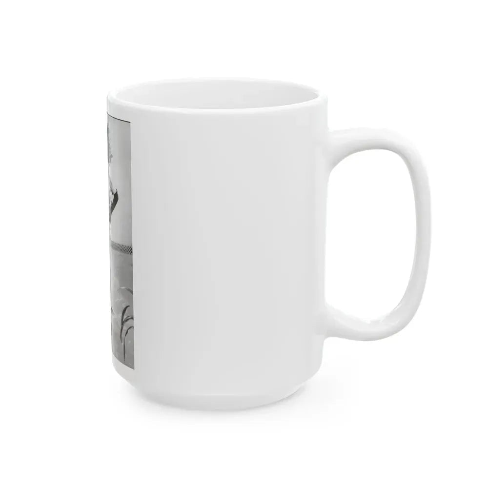 Joan Collins #635 - Topless (Vintage Female Icon) White Coffee Mug - Go Mug Yourself