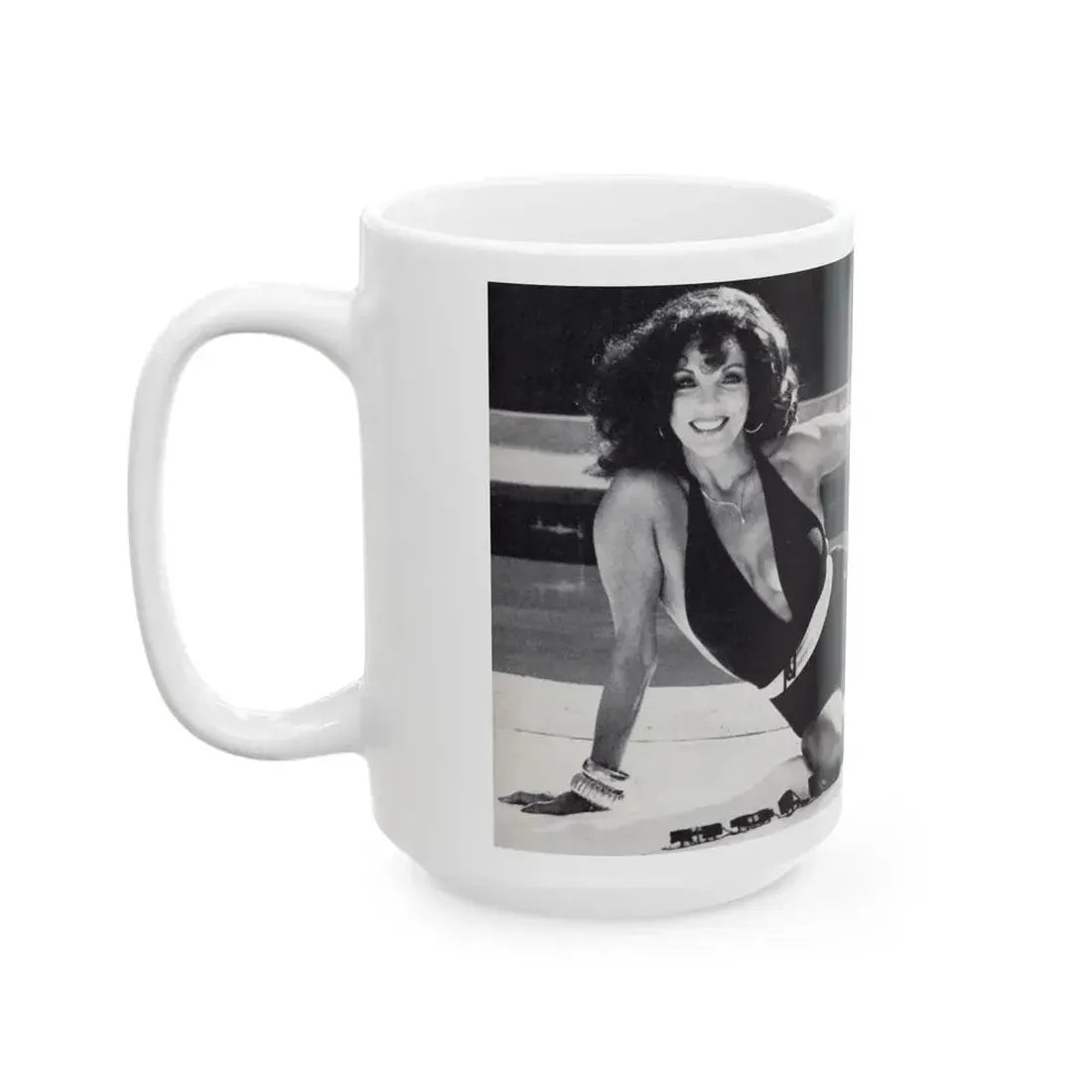 Joan Collins #636 (Vintage Female Icon) White Coffee Mug - Go Mug Yourself