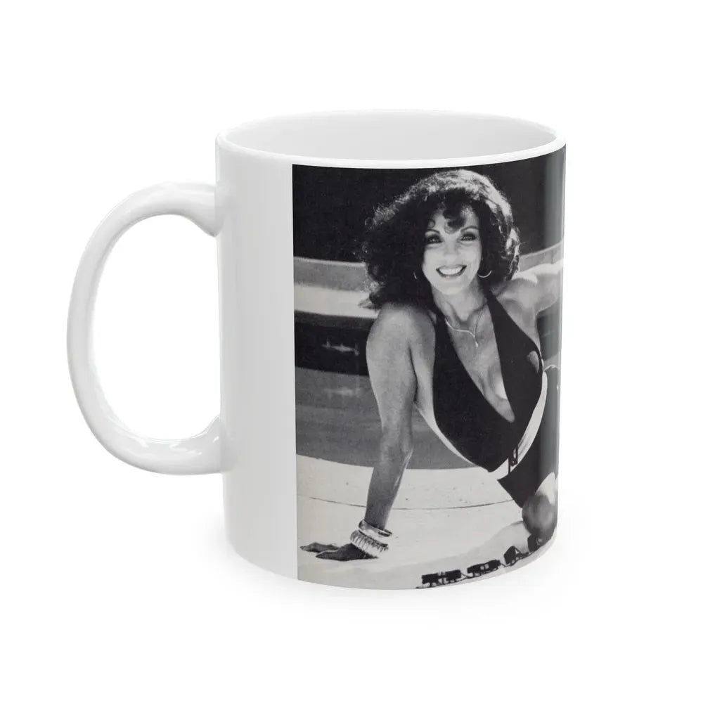 Joan Collins #636 (Vintage Female Icon) White Coffee Mug - Go Mug Yourself