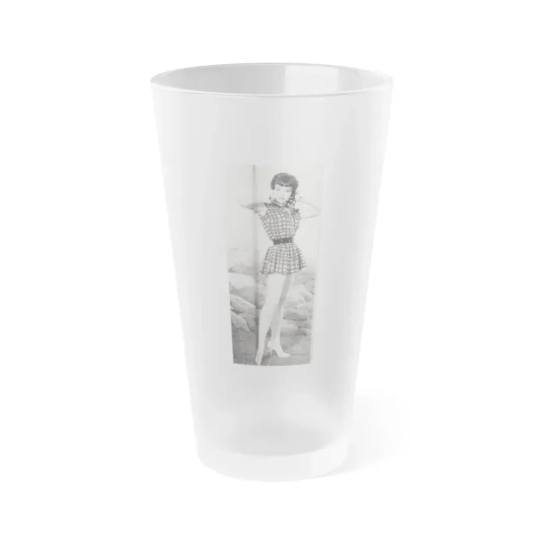 Joan Collins #638 (Vintage Female Icon) Frosted Pint Glass 16oz 16oz Frosted - Go Mug Yourself