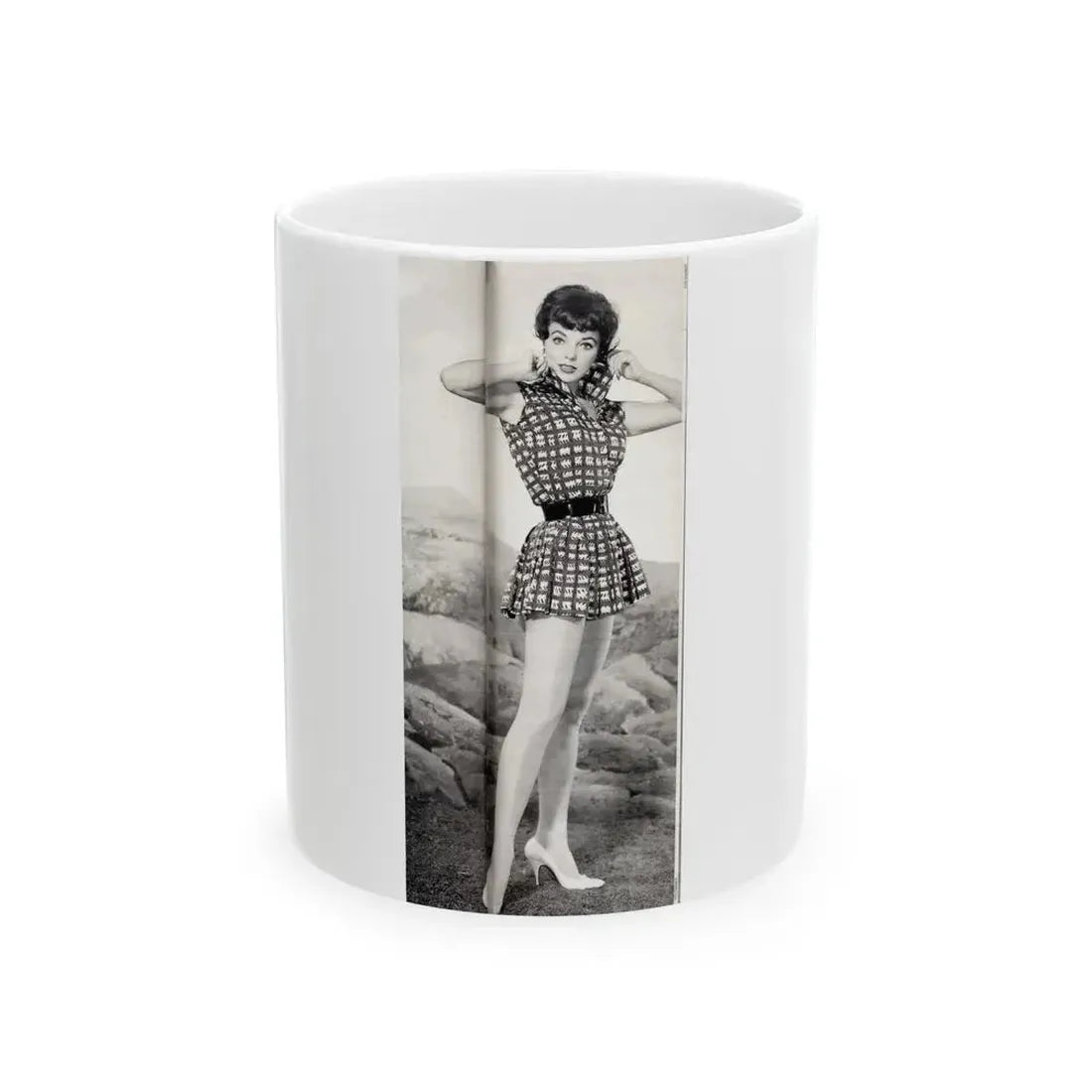 Joan Collins #638 (Vintage Female Icon) White Coffee Mug 11oz - Go Mug Yourself
