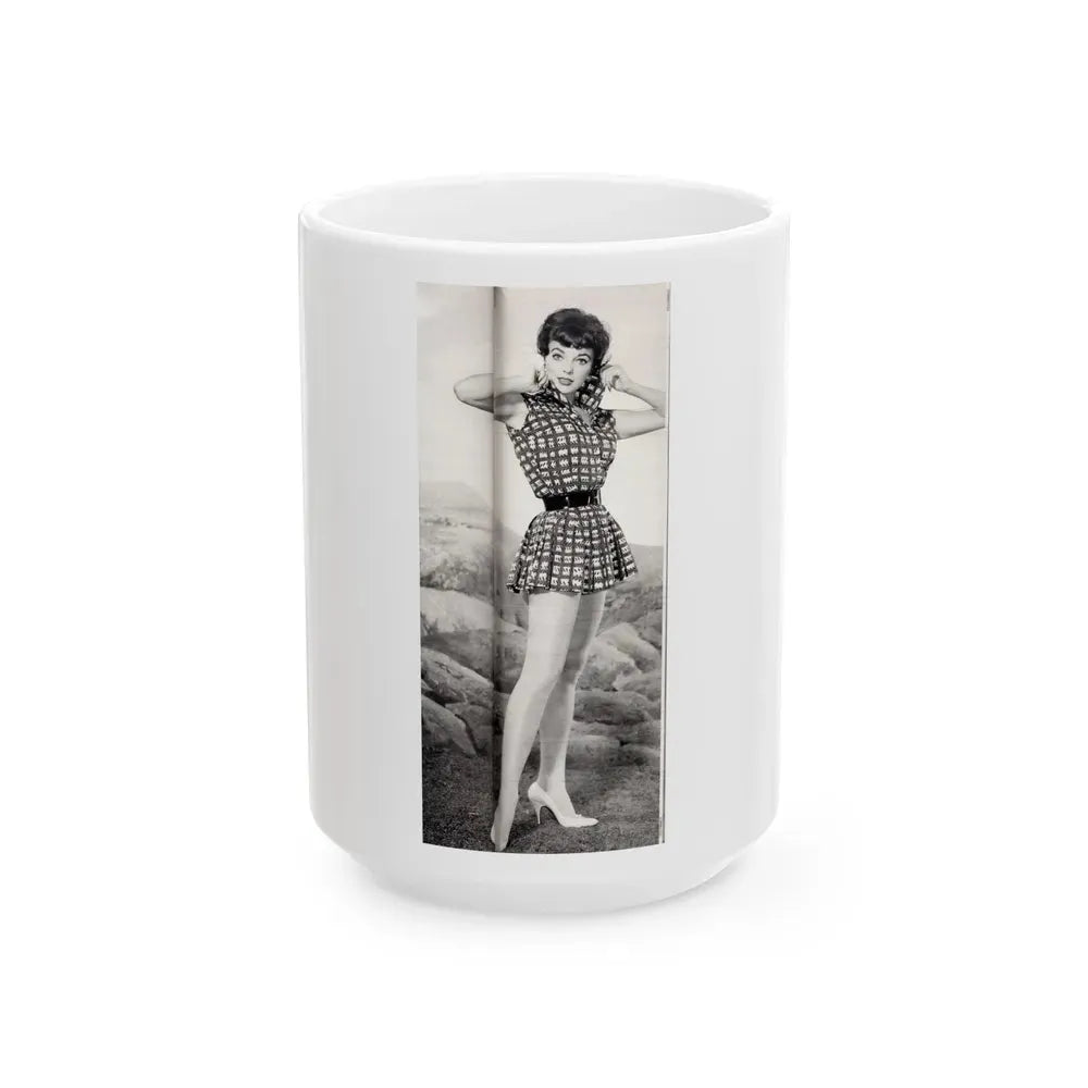 Joan Collins #638 (Vintage Female Icon) White Coffee Mug 15oz - Go Mug Yourself