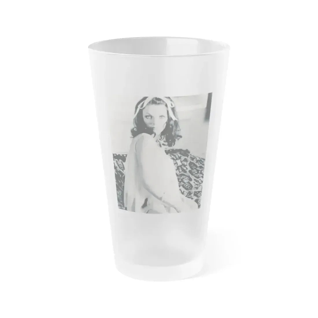 Joan Collins #644 (Vintage Female Icon) Frosted Pint Glass 16oz 16oz Frosted - Go Mug Yourself