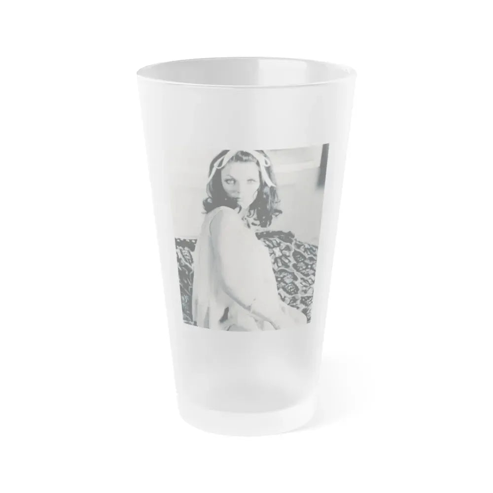 Joan Collins #644 (Vintage Female Icon) Frosted Pint Glass 16oz 16oz Frosted - Go Mug Yourself